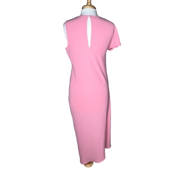 Zara ASYMMETRIC DRAPED Cinch Pink DRESS - Picture 4 of 7